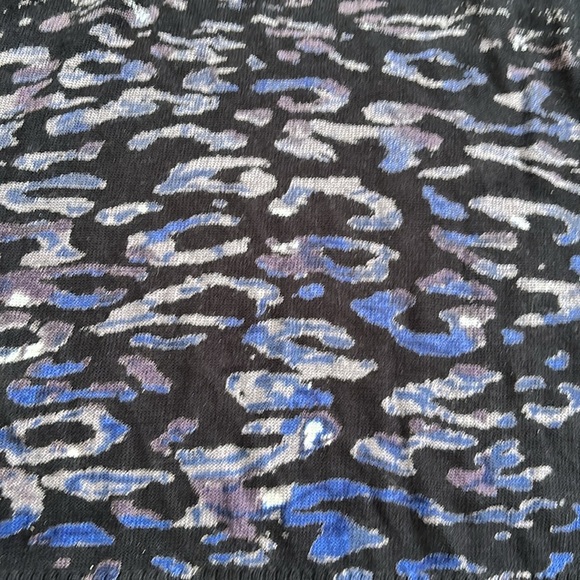 Desigual | Black and Blue Animal Print Patterned Sweater Size Extra Small - Picture 13 of 13